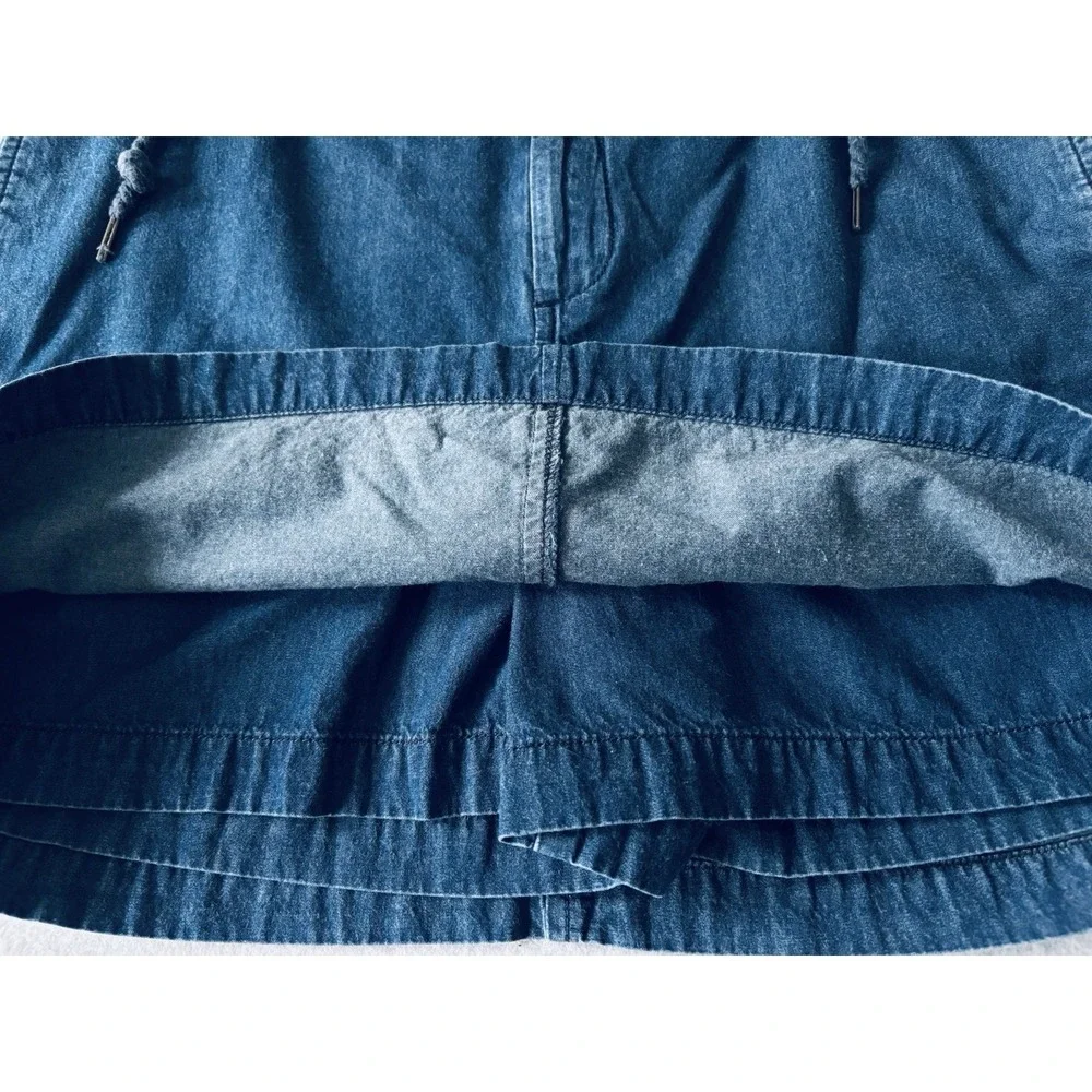 Dockers Dark Blue‎ Denim Jeans Skirt Skort Shorts Pockets Womens Size 8